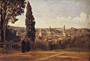 Corot Camille Florence Since the Gardens of Boboli oil painting artist
